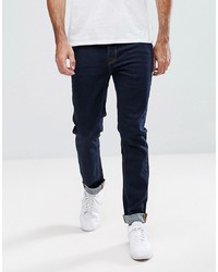 Мужские темно-синие зауженные джинсы от Hoxton Denim
