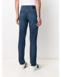 Мужские темно-синие зауженные джинсы от BOSS HUGO BOSS