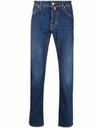 Мужские темно-синие зауженные джинсы от Jacob Cohen