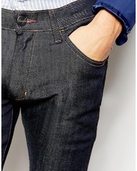 Мужские темно-синие зауженные джинсы от Wrangler