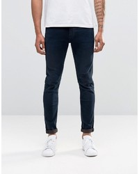 Мужские темно-синие зауженные джинсы от Lee