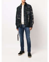 Мужские темно-синие зауженные джинсы от Jacob Cohen