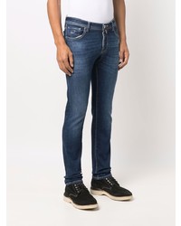 Мужские темно-синие зауженные джинсы от Jacob Cohen