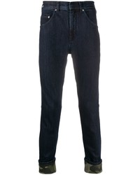 Мужские темно-синие зауженные джинсы от Neil Barrett