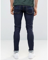 Мужские темно-синие зауженные джинсы от Nudie Jeans