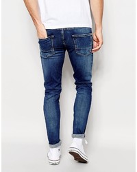 Мужские темно-синие зауженные джинсы от Pepe Jeans