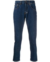 Мужские темно-синие зауженные джинсы от PRPS