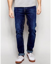 Мужские темно-синие зауженные джинсы от Pull&Bear
