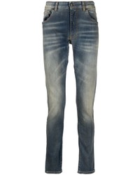 Мужские темно-синие зауженные джинсы от Salvatore Santoro