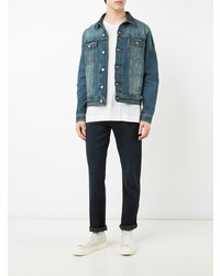 Мужские темно-синие зауженные джинсы от 7 For All Mankind