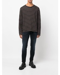 Мужские темно-синие зауженные джинсы от Incotex