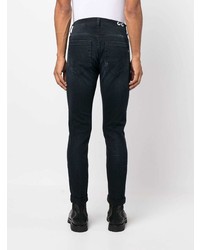 Мужские темно-синие зауженные джинсы от Incotex