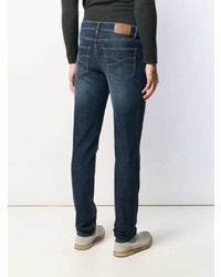 Мужские темно-синие зауженные джинсы от Brunello Cucinelli