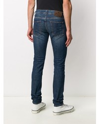 Мужские темно-синие зауженные джинсы от Etro