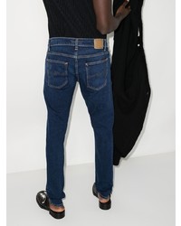 Мужские темно-синие зауженные джинсы от Nudie Jeans