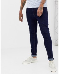 Мужские темно-синие зауженные джинсы от Threadbare