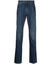 Мужские темно-синие зауженные джинсы от Zegna