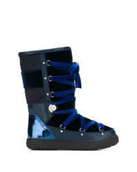 Женские темно-синие зимние ботинки от Moncler