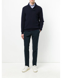 Мужские темно-синие кашемировые брюки от Pt01