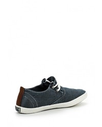 Женские темно-синие кеды из плотной ткани от Keddo