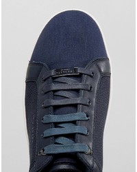 Мужские темно-синие кеды с принтом от Ted Baker