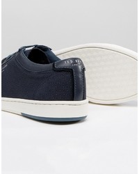 Мужские темно-синие кеды с принтом от Ted Baker