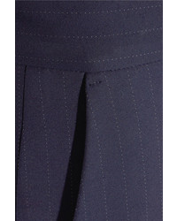Женские темно-синие классические брюки в вертикальную полоску от Victoria Beckham