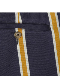 Мужские темно-синие классические брюки в вертикальную полоску от Ami