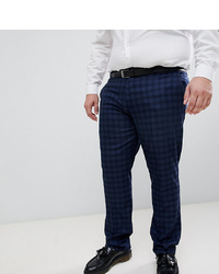 Мужские темно-синие классические брюки в клетку от Farah Smart