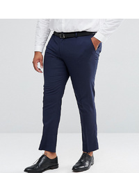 Мужские темно-синие классические брюки от ASOS DESIGN