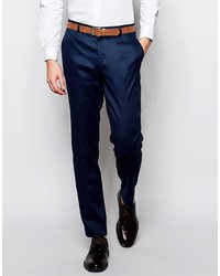 Мужские темно-синие классические брюки от Asos