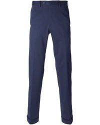Мужские темно-синие классические брюки от Brioni