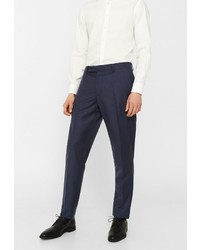 Мужские темно-синие классические брюки от Mango Man