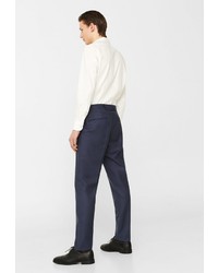 Мужские темно-синие классические брюки от Mango Man