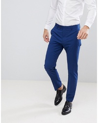Мужские темно-синие классические брюки от Mango