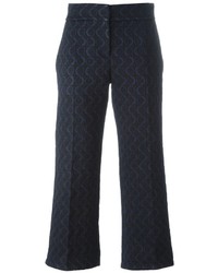 Женские темно-синие классические брюки от Marni
