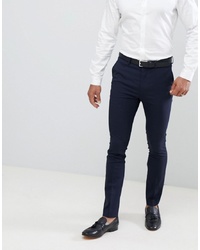 Мужские темно-синие классические брюки от New Look