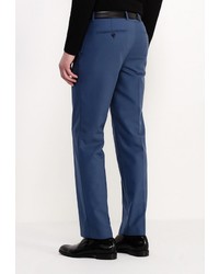 Мужские темно-синие классические брюки от Topman