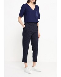 Женские темно-синие классические брюки от Topshop