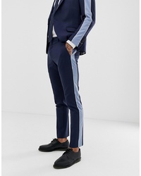 Мужские темно-синие классические брюки от Twisted Tailor