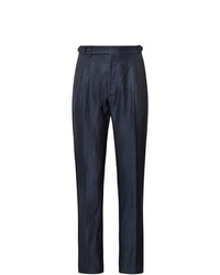 Мужские темно-синие классические брюки от Zanella