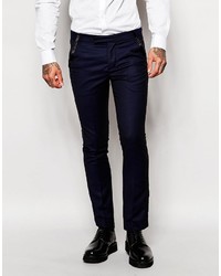 Мужские темно-синие классические брюки