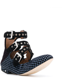 Темно-синие кожаные балетки от Laurence Dacade