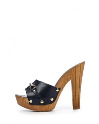 Женские темно-синие кожаные босоножки от Marcella