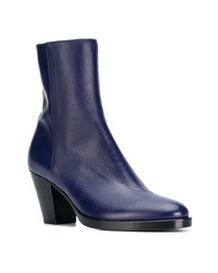 Темно-синие кожаные ботильоны от A.F.Vandevorst