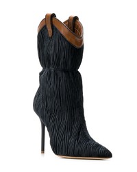 Темно-синие кожаные ботильоны от Malone Souliers