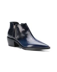 Темно-синие кожаные ботильоны от Premiata