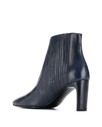 Темно-синие кожаные ботильоны от Michel Vivien