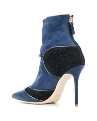 Темно-синие кожаные ботильоны от Malone Souliers
