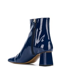 Темно-синие кожаные ботильоны от Rayne